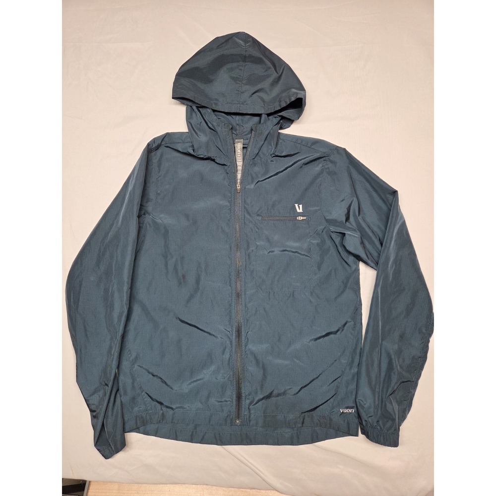 Vuori Men's Daybreak Windbreaker Dark Green Light Weight Size Small